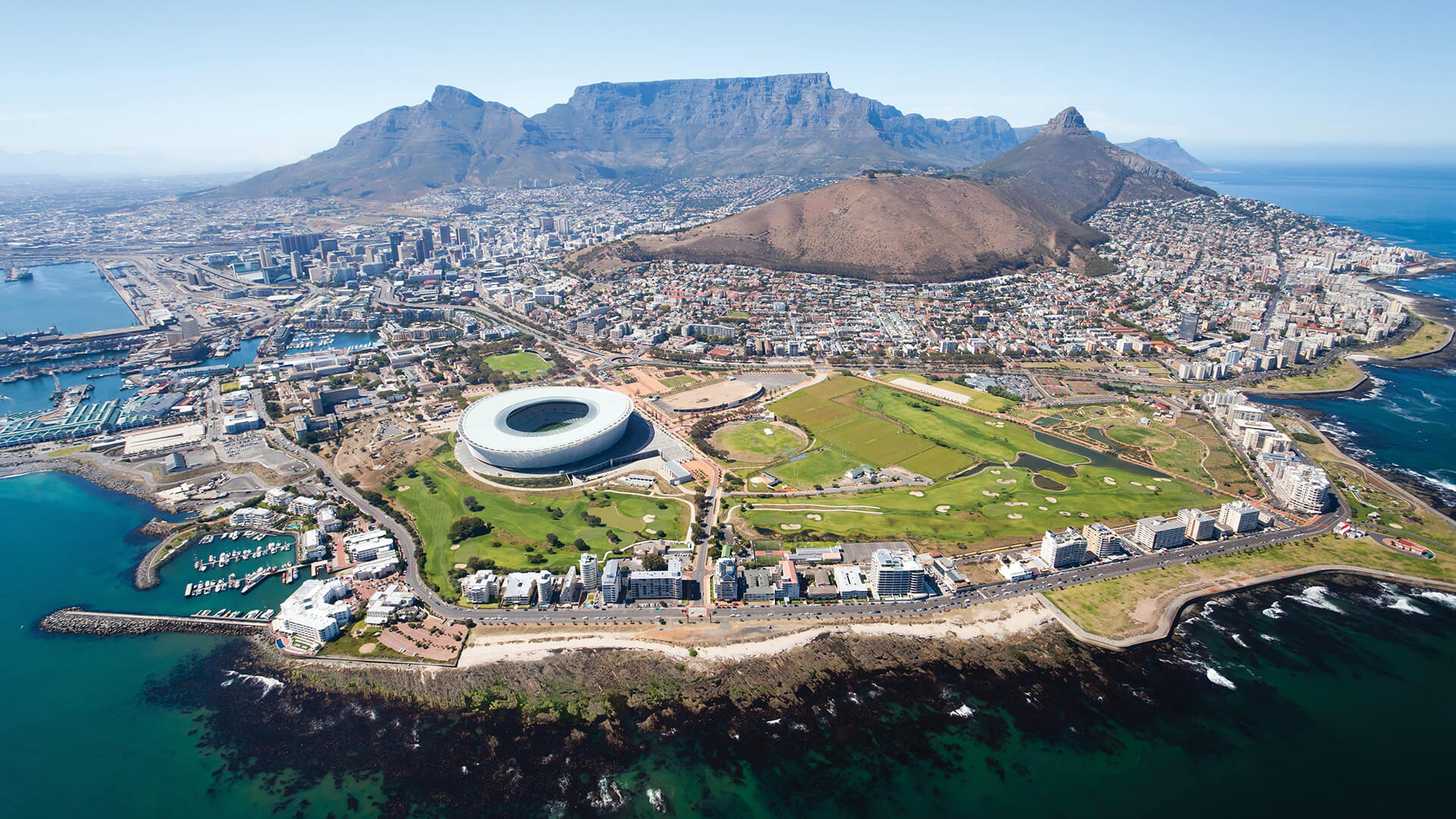 Aerial Shot of Cape Town - Cape Town South Africa